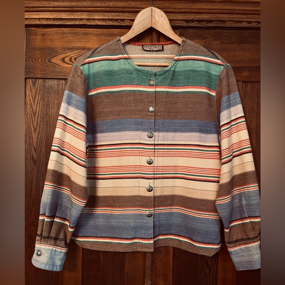 Vintage Women’s Size Medium Double D Ranch Wear Serape Short Waist Jacket
